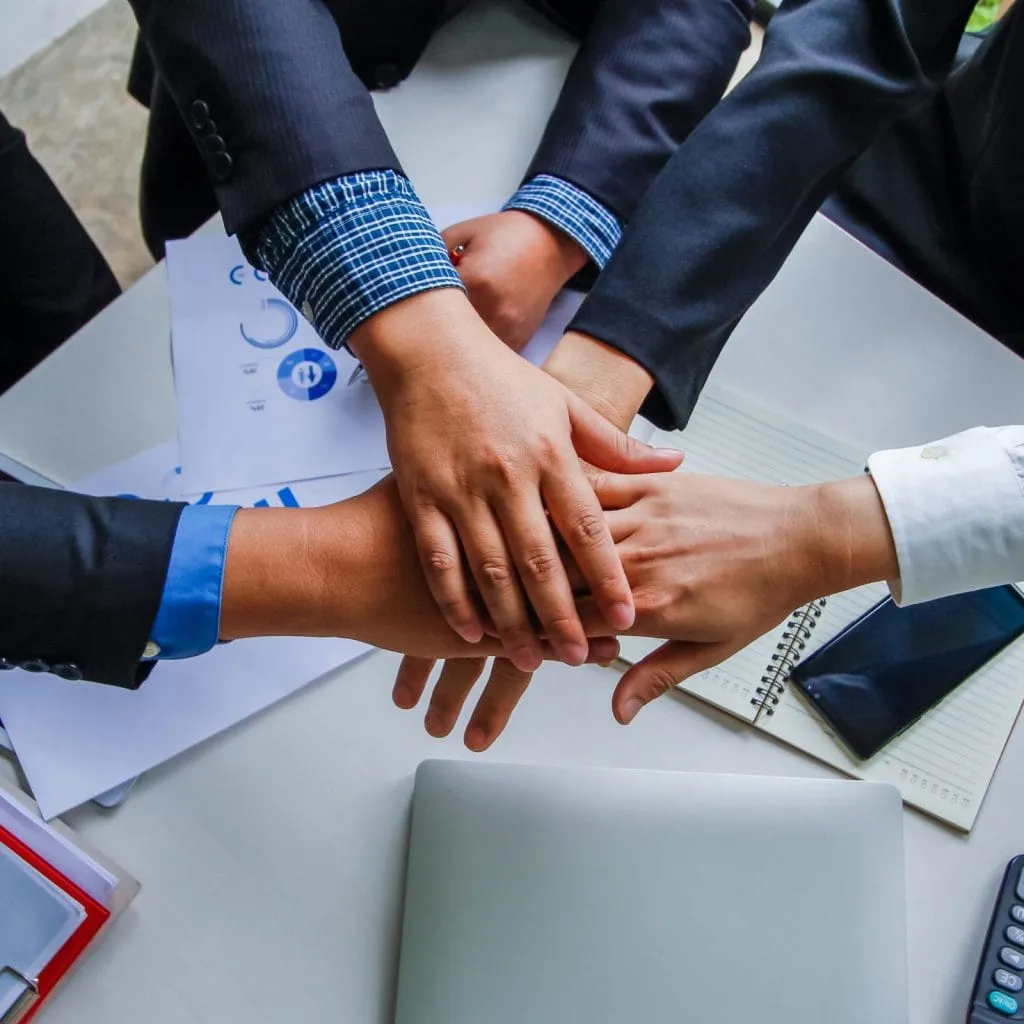 Data consulting team working with a customer