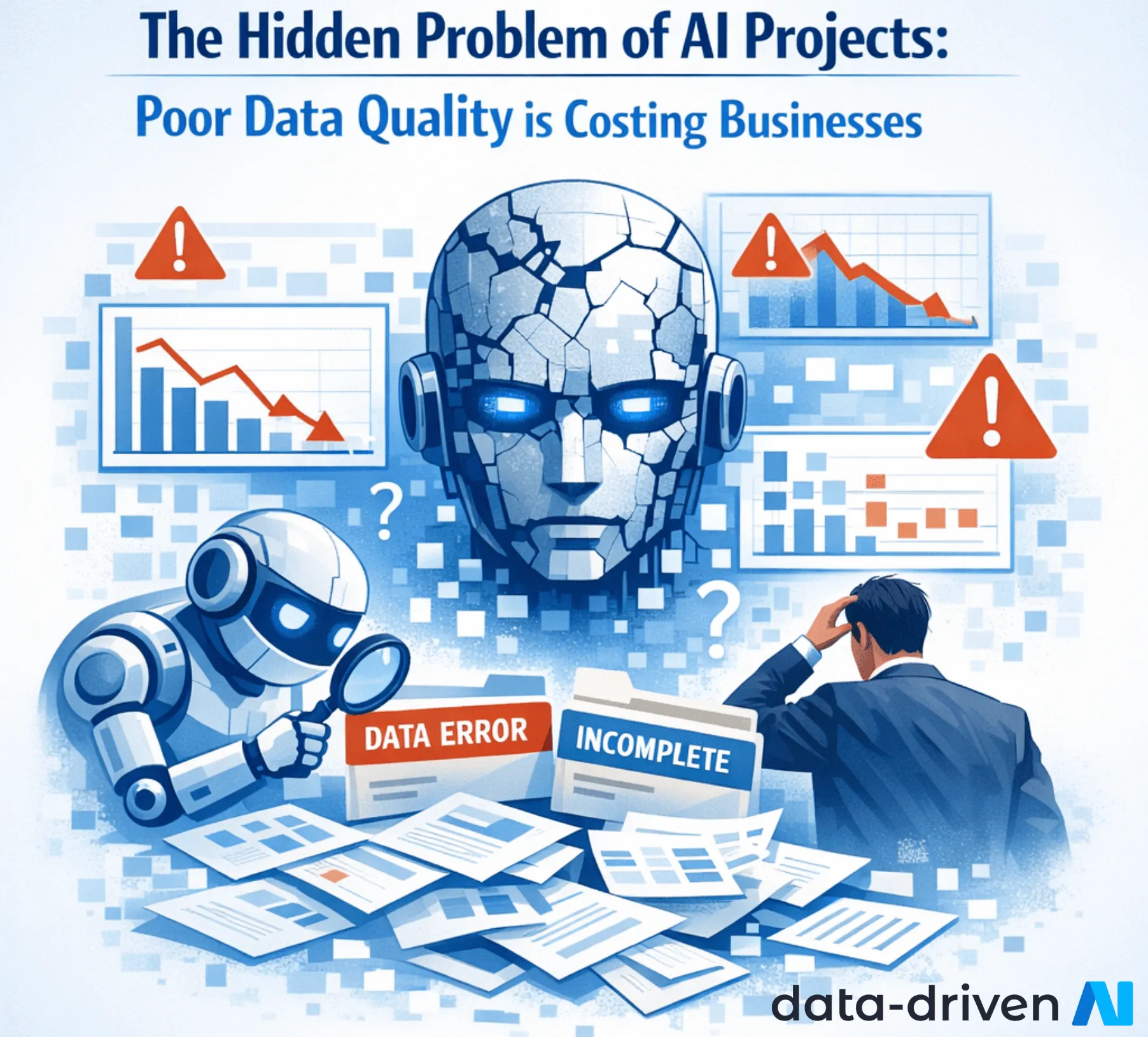 AI data pipeline with quality checks before model training and use
