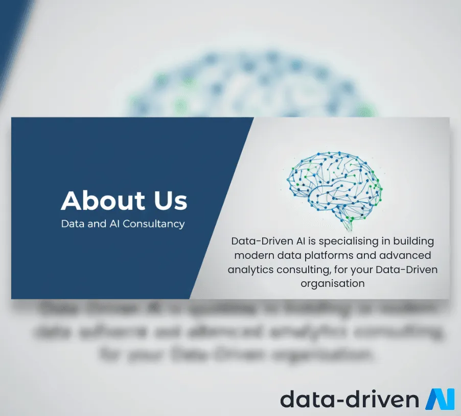 Illustration introducing the Data-Driven AI team and consulting work