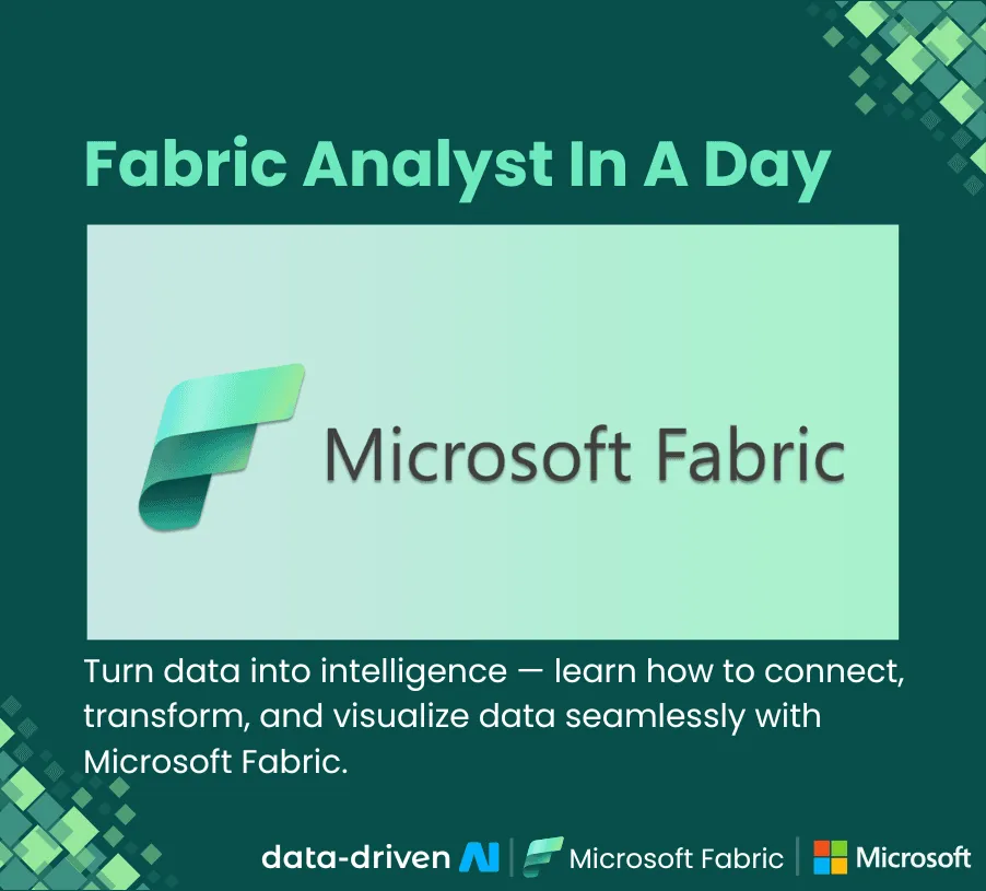 Workshop artwork for the Fabric Analyst in a Day session