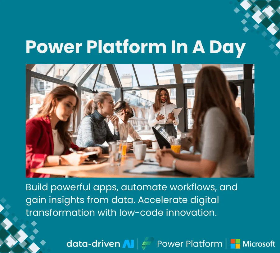 Workshop artwork for the Power Platform in a Day session