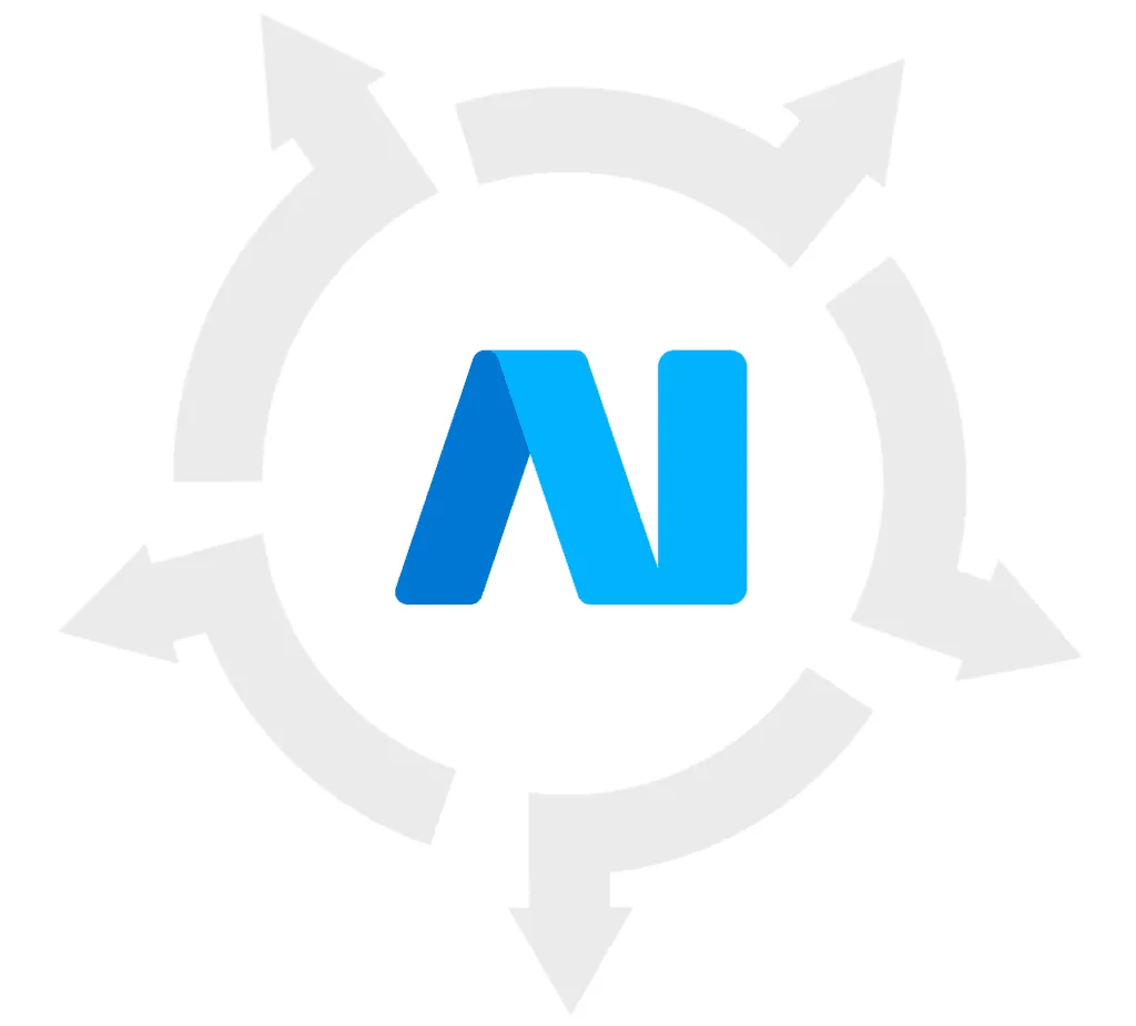 Data-Driven AI logo within a cycle of arrows