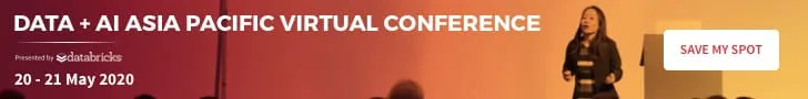 Databricks Data and AI Asia Pacific Virtual Conference banner dated May 20 to 21, 2020