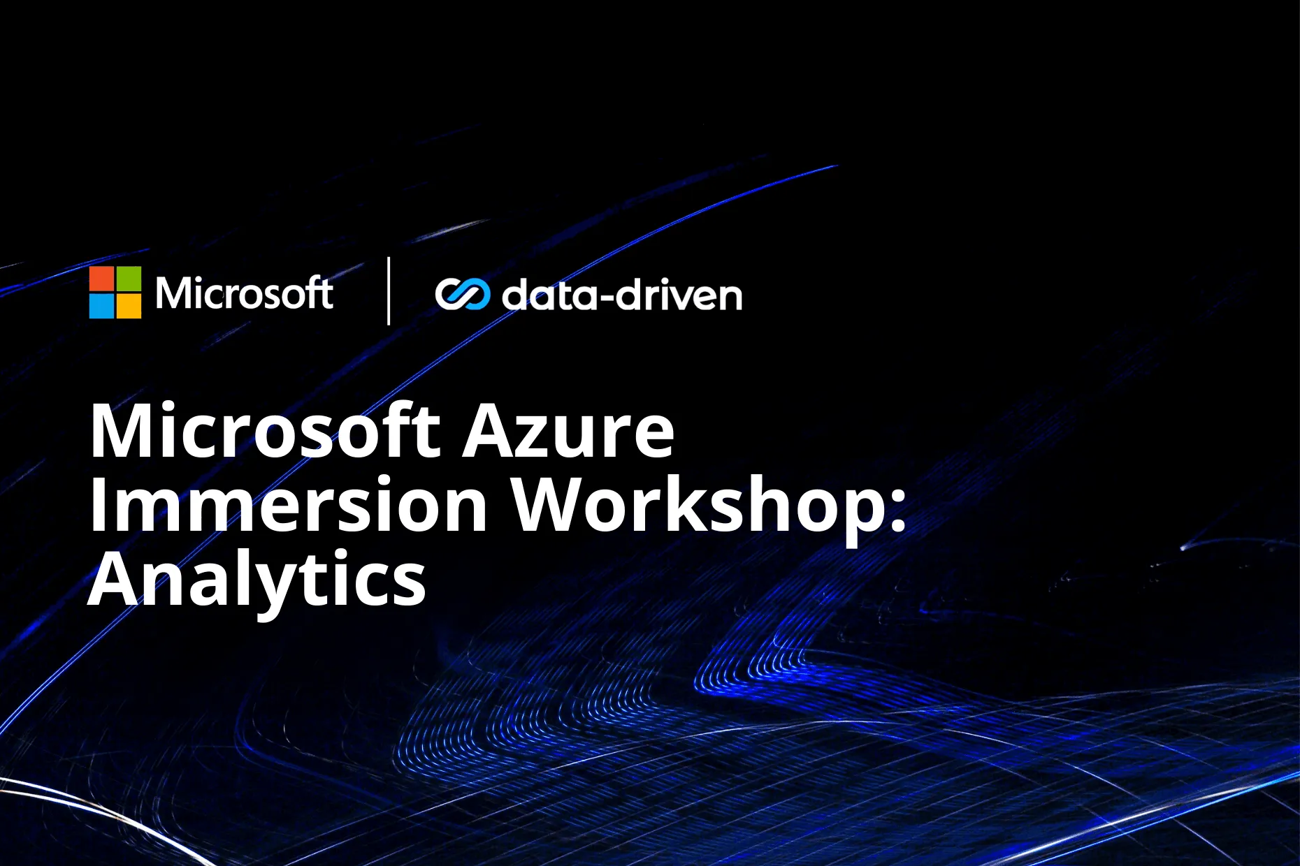 Microsoft Azure Immersion Workshop Analytics artwork for the August listing