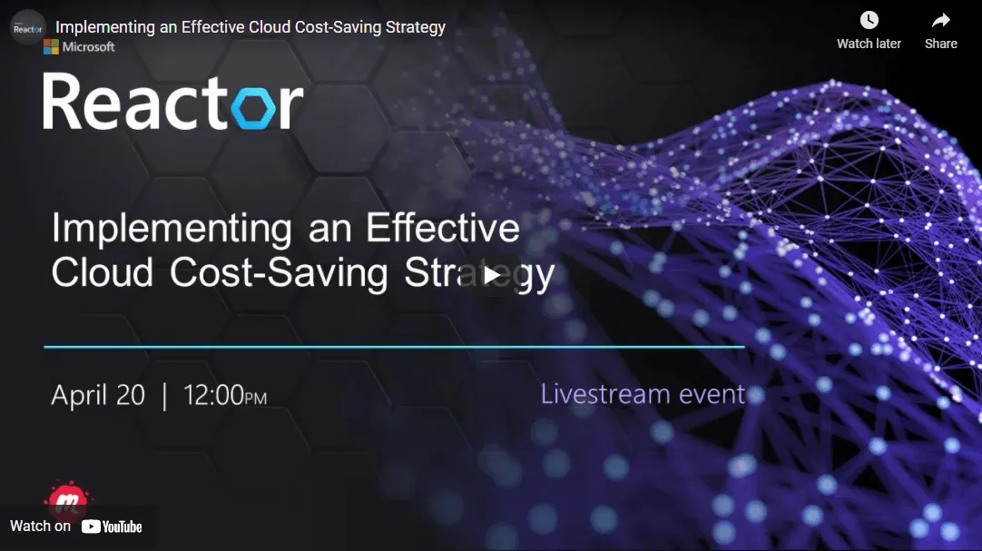 Cloud cost-saving strategy webinar banner from 2021