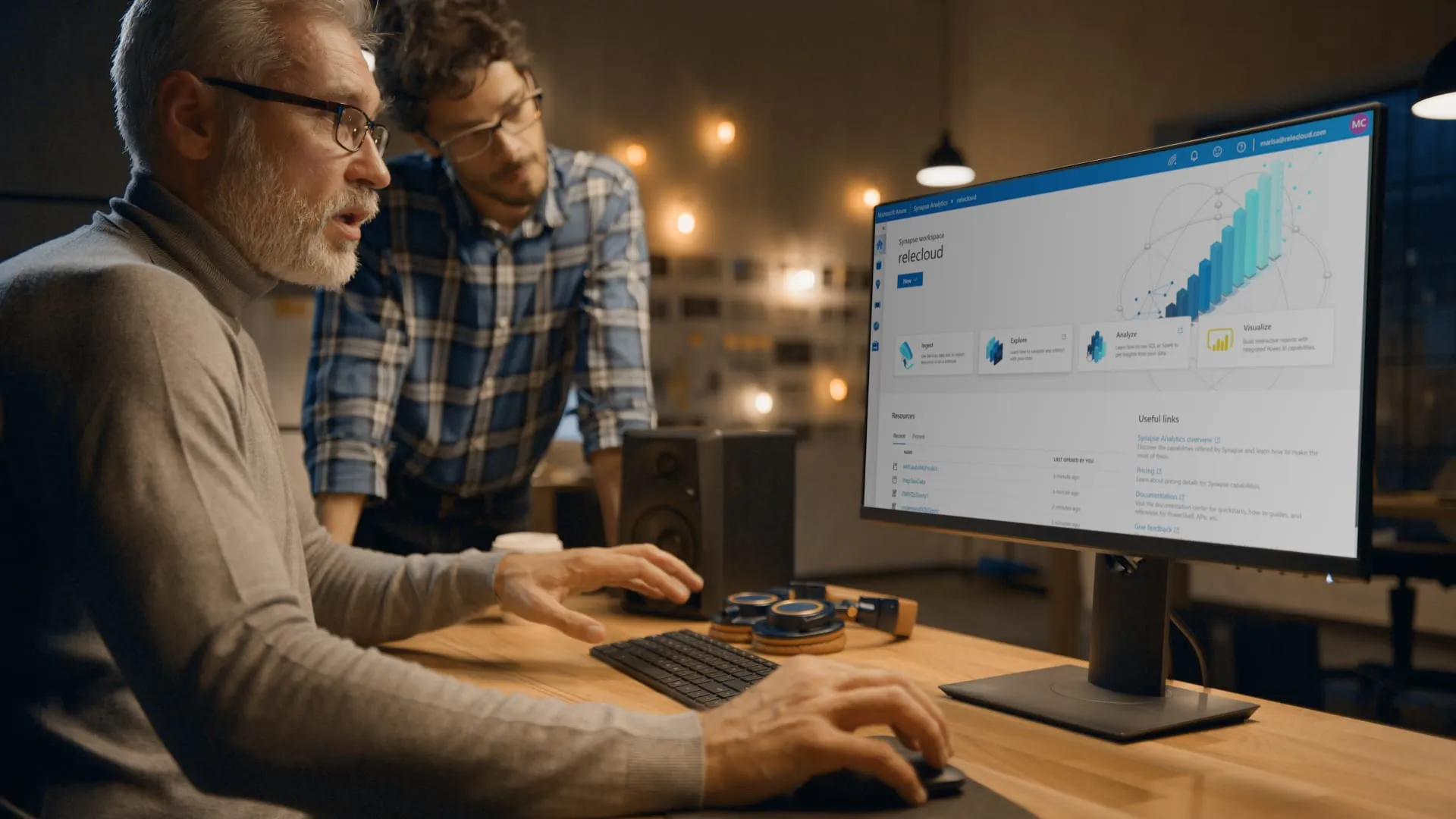 Azure Synapse workspace shown as a unified analytics platform