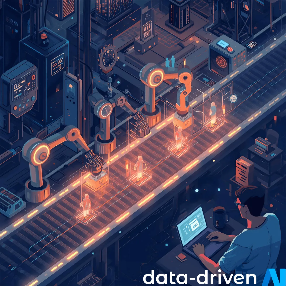 AI agent moving through development, testing, approval, and production