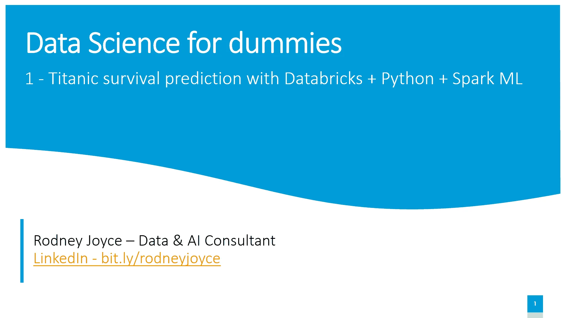 Data Science for Dummies Tech Talk series artwork
