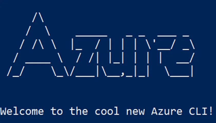 Azure CLI terminal used for subscription administration